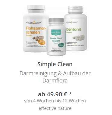 Simple Clean - Darmreinigung & Aufbau der Darmflora
