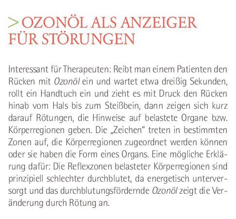 Ozonöl als Anzeiger für Störungen