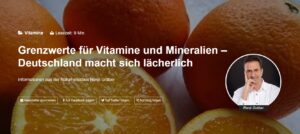 Mehr über den Artikel erfahren Grenzwerte für Vitamine und Mineralien – Deutschland macht sich lächerlich