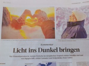 Mehr über den Artikel erfahren „Winterdepression“ – Licht ins Dunkel bringen